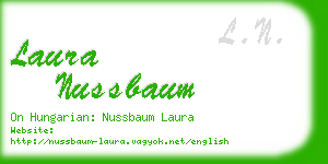 laura nussbaum business card